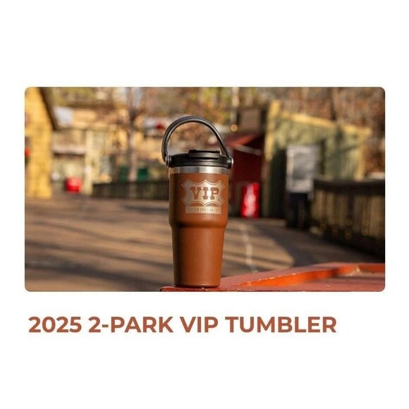 2025 Silver Dollar City VIP Tumbler Two Parks Unlimited Refills Except Ice Cream - Picture 1 of 1